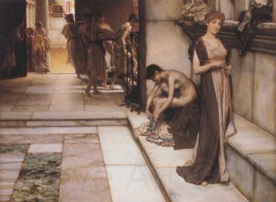 Alma-Tadema, Sir Lawrence An Apodyterium (mk23) Norge oil painting art